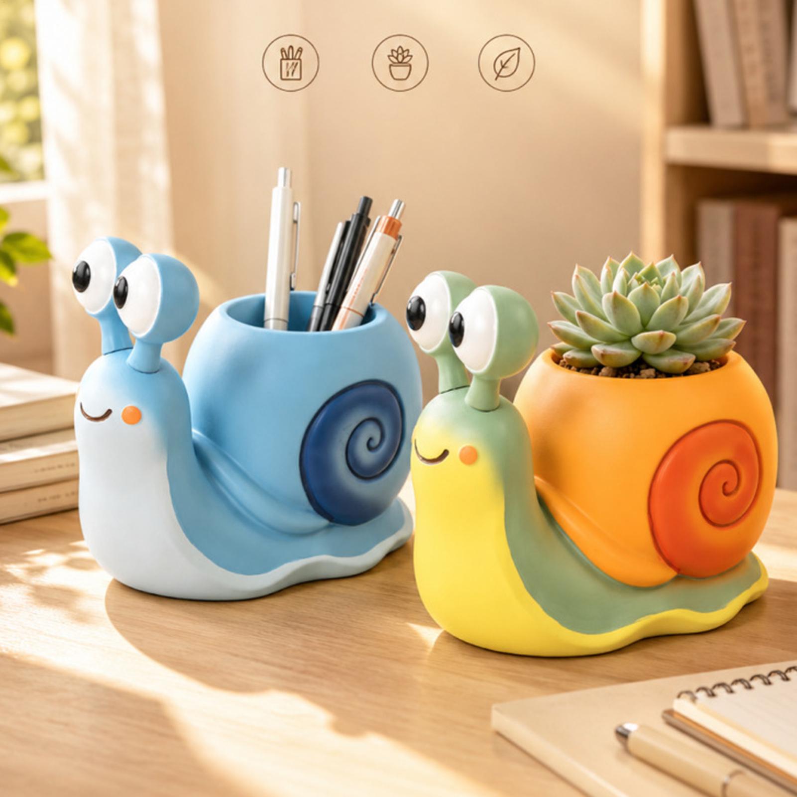 Succulent Set - 달팽이 모양 화분 달팽이 화분 펜