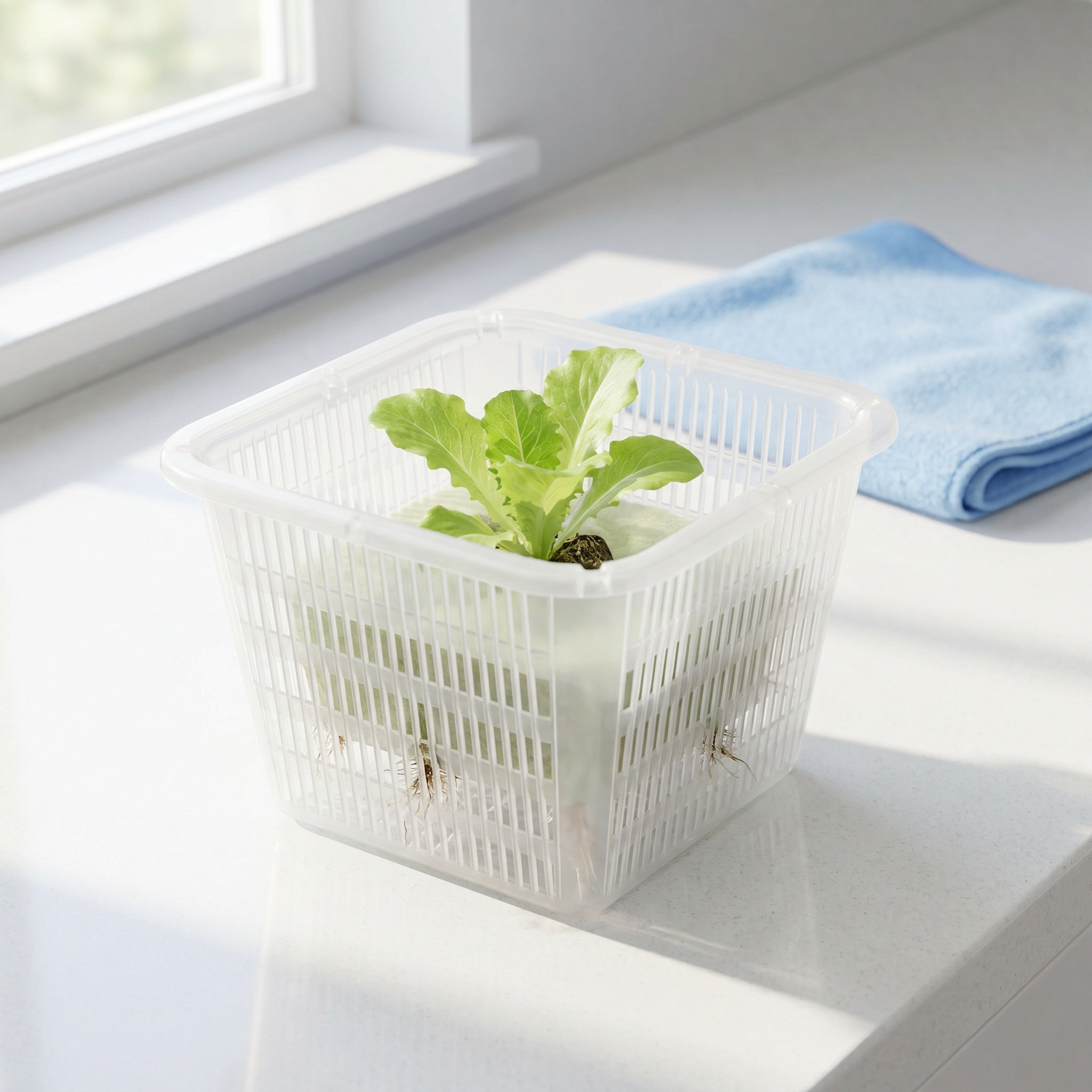 Plant Pot - 6개입 사각형 망사 재배용 화분, 실내