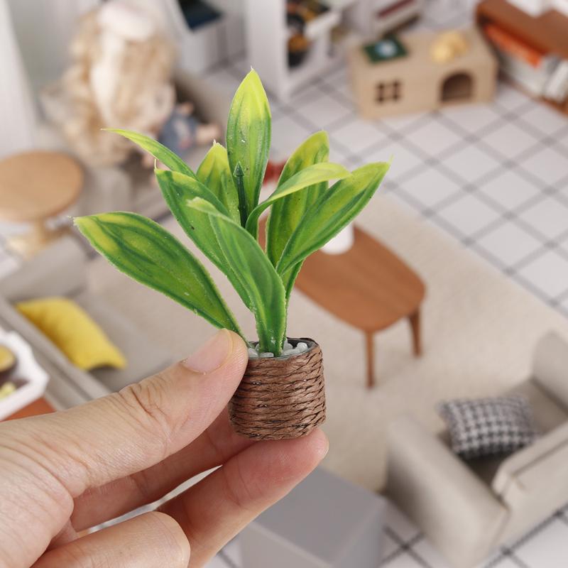 1Pcs 미니 인공 화분 식물 인형 집 녹색 장식품 짠 - Plant Pot 리뷰 및 가격
