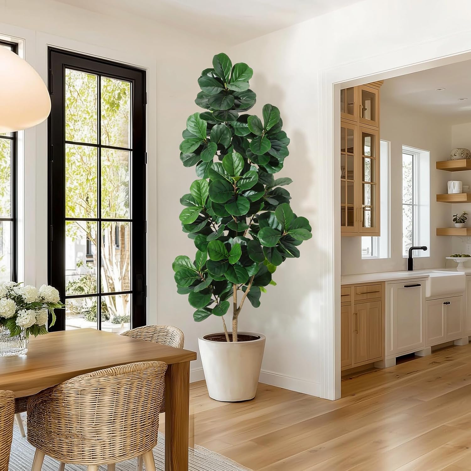 4-7피트 피들리프 무화과나무 인조 리얼리스틱 인조 피 - Fiddle Leaf Fig 리뷰 및 가격
