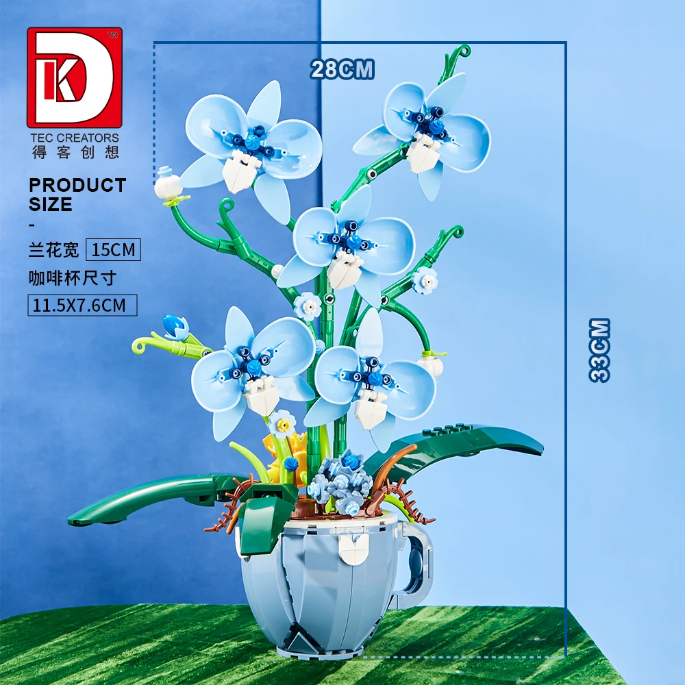 MOC 빌딩 블록 난초 꽃 꽃다발 꽃 분재 식물 모델  - Plant Parent Yearly 리뷰 및 가격