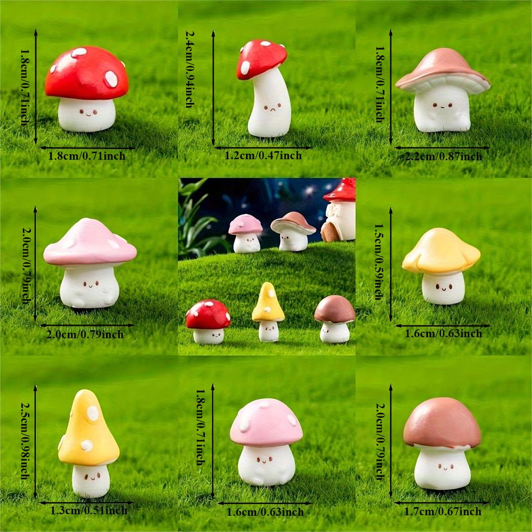 장식 예술 미니 이모티콘 버섯 조각상 8개, 레진, D - Succulent Set 리뷰 및 가격
